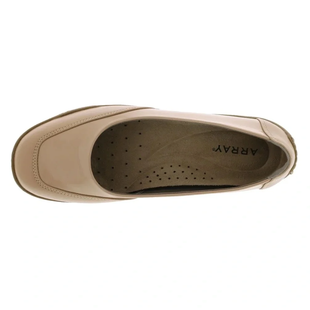 NEW ARRAY Women's Cascade Two-Tone Comfort Flat with Rubber Sole 10
